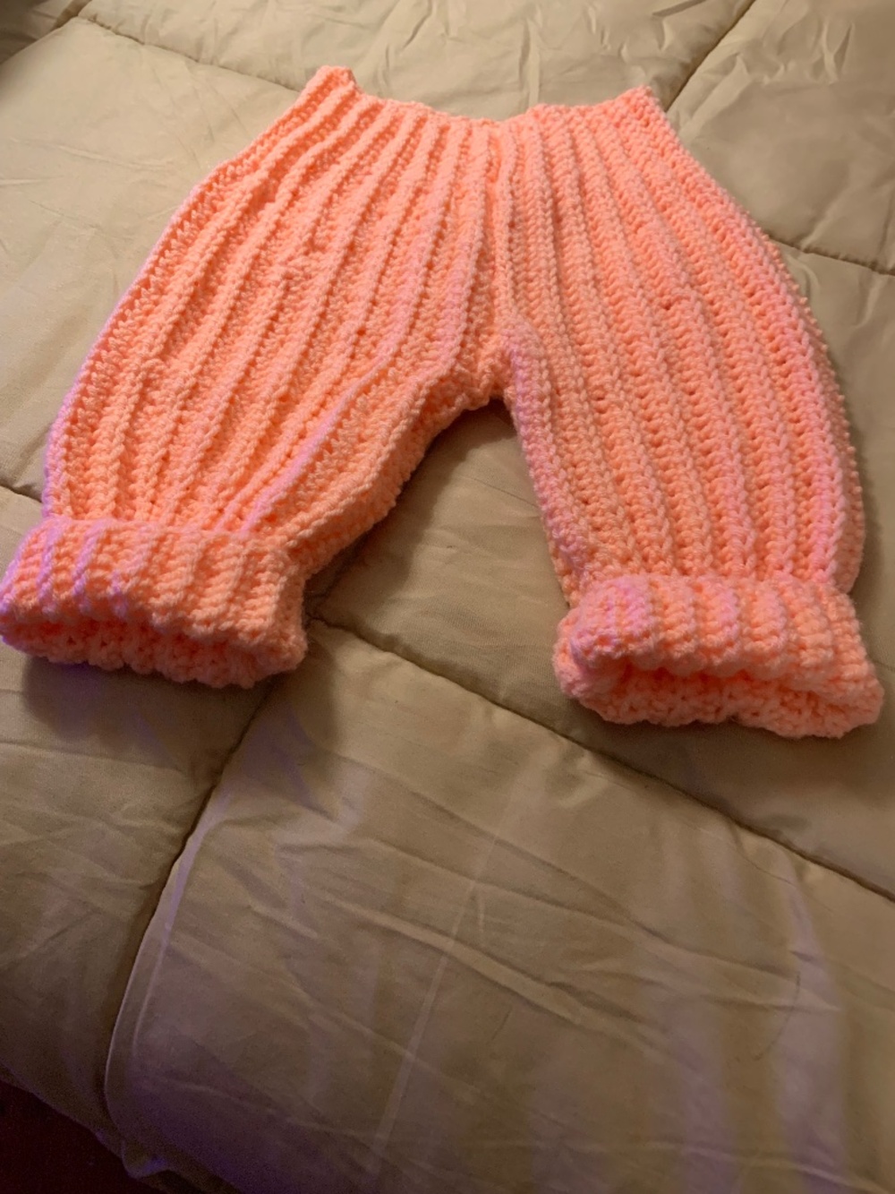Sherbet Handmade crocheted Baby Boy Pants 0-3 Months - New
